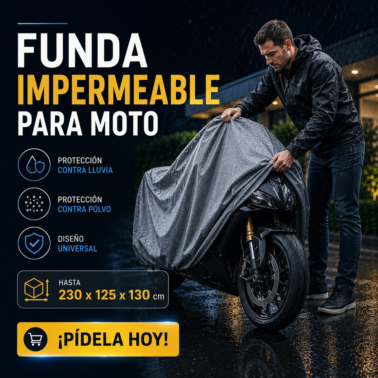 Funda Protectora Premium para Moto🏍️🌧️☀️ - Protector Universal para Motocicletas
