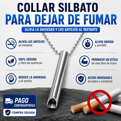 OFERTA 🔥 Collar para dejar de fumar y aliviar la ansiedad - Acero Inoxidable ✨
